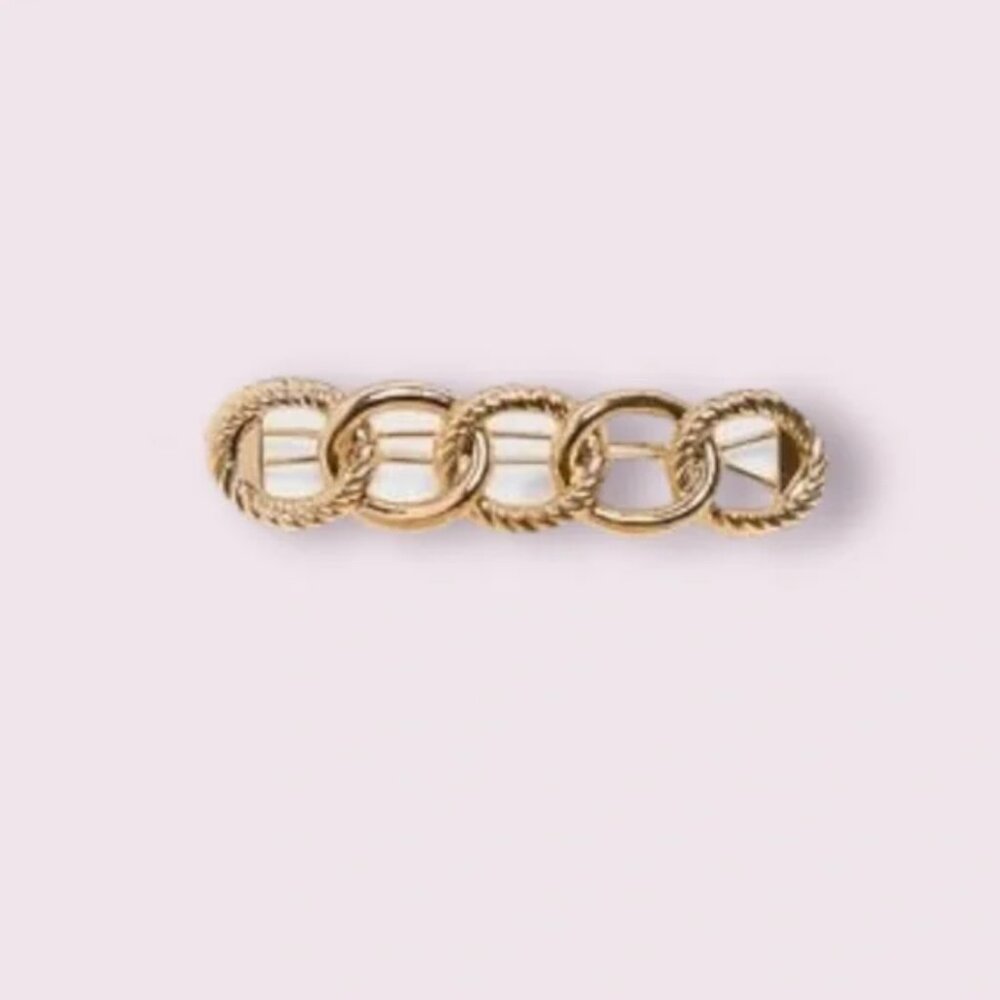 Black & Gold Chain Hair Clip